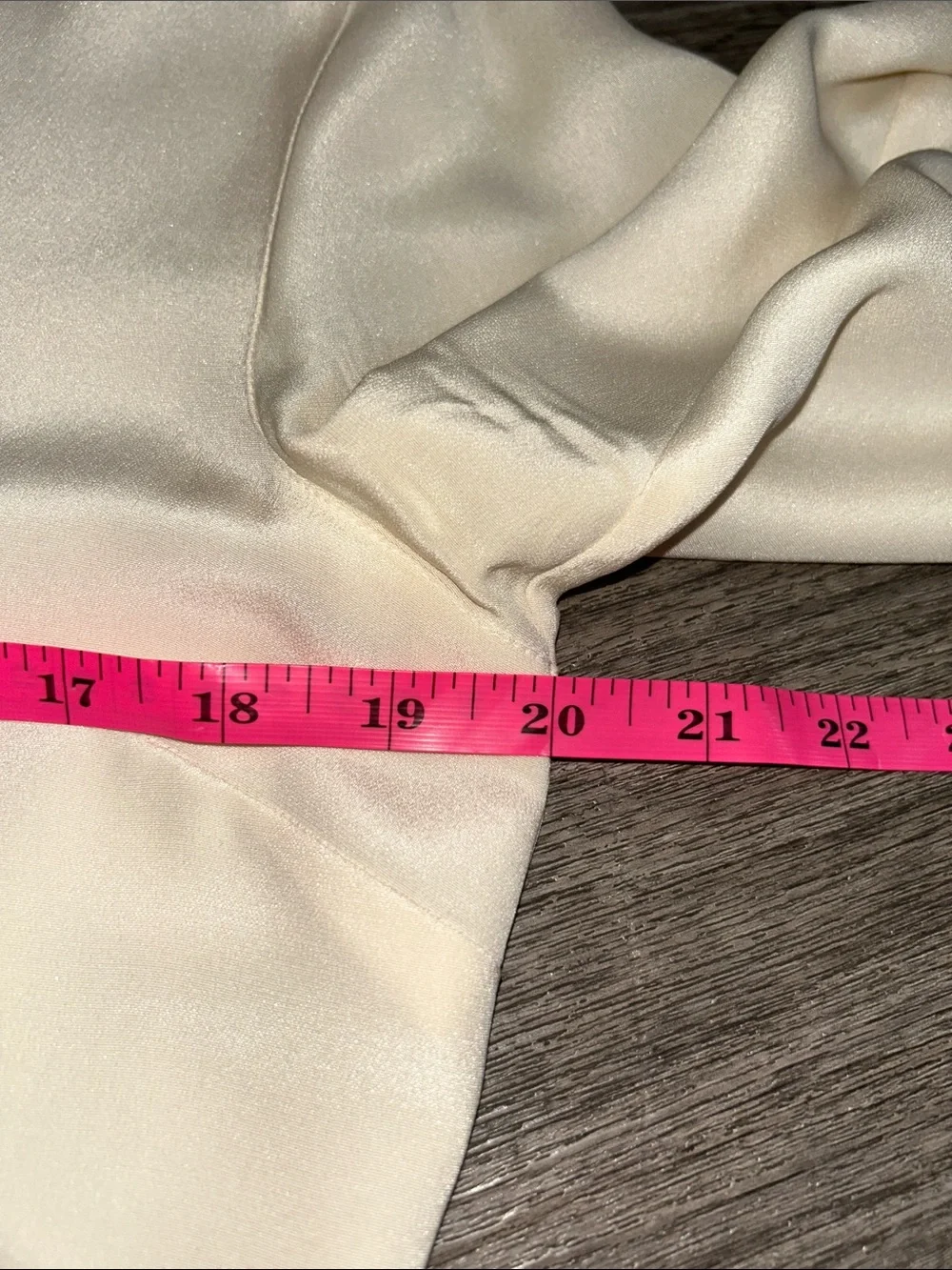 INC 100% Silk Ivory Covered Button Satin Blouse Women’s Size 10 Career